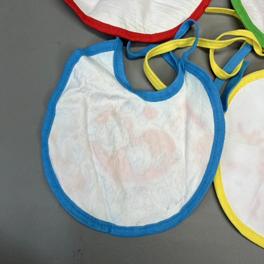 Playskool Baby Bibs for infants I love My Mommy & Daddy Lot of 4 Vintage